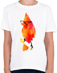 printfashion Punk birdy - Gyerek póló - Fehér (232552)