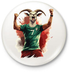 printfashion CR7 - The Goat - Kitűző, hűtőmágnes - Fehér (14947836)