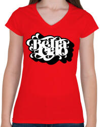 printfashion bella ciao - Női V-nyakú póló - Piros (5047813)