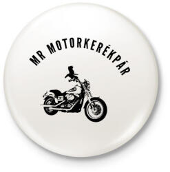 printfashion mr motorkerékpár - Kitűző, hűtőmágnes - Fehér (3079479)