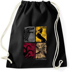 printfashion Trónok harca - Sportzsák, Tornazsák - Fekete (375679)