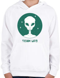 printfashion Team UFO - Gyerek kapucnis pulóver - Fehér (7334909)