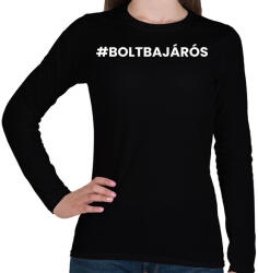 printfashion #boltbajáros - Női hosszú ujjú póló - Fekete (5339379)