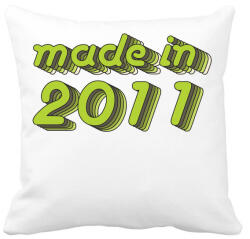 printfashion made-in-2011-green-grey - Párnahuzat, Díszpárnahuzat - Fehér (490272)