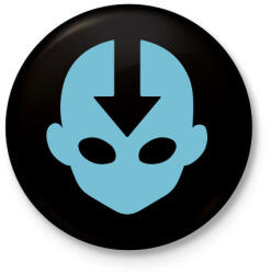 printfashion Aang legendája - Kitűző, hűtőmágnes - Fekete (15841119)