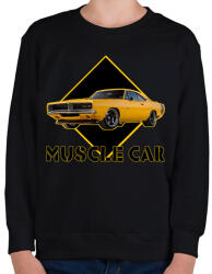 printfashion Muscle car - Gyerek pulóver - Fekete (13302250)