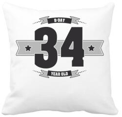 printfashion b-day-34-dark-lightgrey - Párnahuzat, Díszpárnahuzat - Fehér (510361)