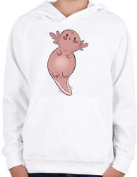 printfashion Axolotl - Gyerek kapucnis pulóver - Fehér (13611197)