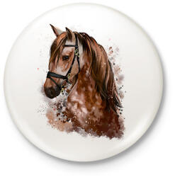 printfashion Horse - Kitűző, hűtőmágnes - Fehér (7639629)