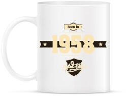 printfashion born-in-1958-cream-choco - Bögre - Fehér (791012)
