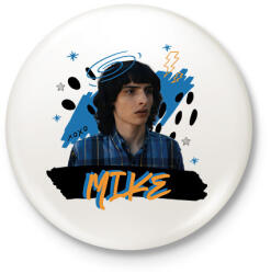 printfashion Mike - Stranger Things - Kitűző, hűtőmágnes - Fehér (11604859)