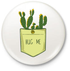 printfashion Szúrós ölelés - Kitűző, hűtőmágnes - Fehér (3075903)