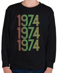 printfashion 1974 - Gyerek pulóver - Fekete (4274577)