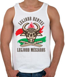 printfashion Legjobb Hentes - Férfi atléta - Fehér (5273098)