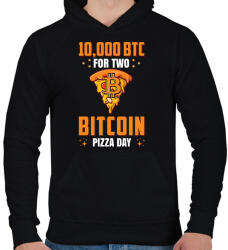 printfashion BITCOIN 4 EVER 44 - Férfi kapucnis pulóver - Fekete (6110533)