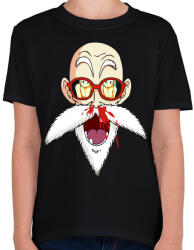 printfashion Master Roshi - Gyerek póló - Fekete (1106910)