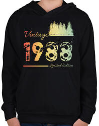 printfashion 1988 - Gyerek kapucnis pulóver - Fekete (12618311)