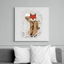 printfashion Csábító róka - Vászonkép - Fehér (6620377)