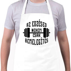 printfashion Az edzésed nekem csak bemelegítés - Kötény - Fehér (4906860)
