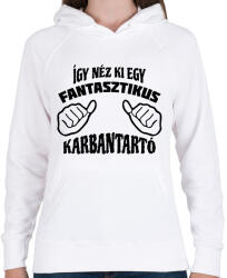printfashion Fantasztikus karbantartó - Női kapucnis pulóver - Fehér (13949476)