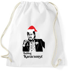 printfashion Boldog karácsonyt Leonardo DiCaprio - Sportzsák, Tornazsák - Fehér (11468141)