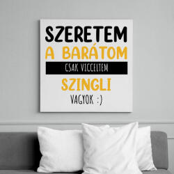 printfashion Csak vicceltem - Női - Vászonkép - Fehér (7284781)
