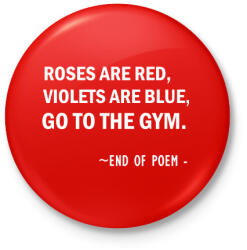 printfashion Fitnessz vers - Kitűző, hűtőmágnes - Piros (3110501)