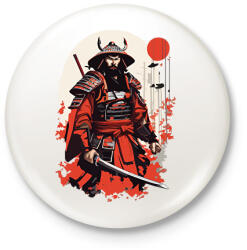 printfashion Japán ronin - Kitűző, hűtőmágnes - Fehér (15678678)
