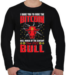 printfashion BITCOIN 4 EVER 55 - Férfi hosszú ujjú póló - Fekete (6119861)