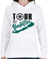 printfashion Tour de Balaton - Női kapucnis pulóver - Fehér (7348413)