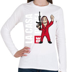 printfashion La casa de papel N1 - Női hosszú ujjú póló - Fehér (5539811)