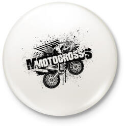 printfashion motor - Kitűző, hűtőmágnes - Fehér (15179281)