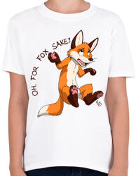 printfashion Oh For Fox Sake 2 - Gyerek póló - Fehér (13176799)