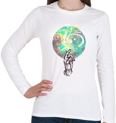 printfashion színek - Női hosszú ujjú póló - Fehér (810940)