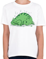 printfashion Alvó T-rex - Gyerek póló - Fehér (7626198)