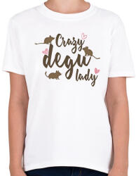 printfashion Őrült degus hölgy - Gyerek póló - Fehér (14474537)
