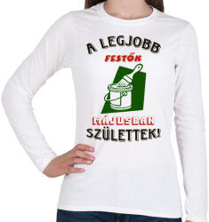 printfashion Festő szülinapja május színes - Női hosszú ujjú póló - Fehér (5475240)