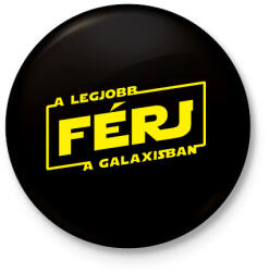 printfashion A legjobb férj a galaxisban - Kitűző, hűtőmágnes - Fekete (3095057)