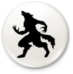 printfashion Vérfarkas - Kitűző, hűtőmágnes - Fehér (3081963)