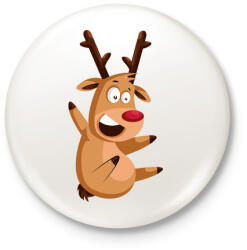 printfashion Szarvaska - Kitűző, hűtőmágnes - Fehér (4071961)