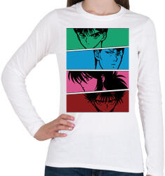 printfashion yu yu hakusho - Női hosszú ujjú póló - Fehér (1759679)