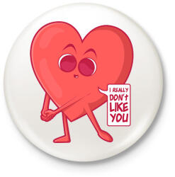 printfashion Anti Valentin nap - Kitűző, hűtőmágnes - Fehér (11810396)