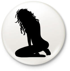 printfashion sexy woman. - Kitűző, hűtőmágnes - Fehér (4586338)