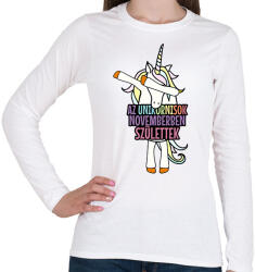 printfashion Unikornis szülinap november - Női hosszú ujjú póló - Fehér (1929451)