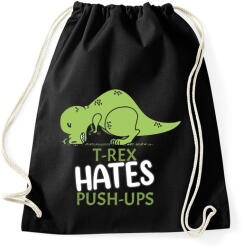 printfashion A t-rex utálja a fekvőtámaszt - Sportzsák, Tornazsák - Fekete (11676733)