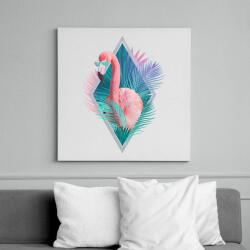 printfashion Tropical leaves - Vászonkép - Fehér (6621279)