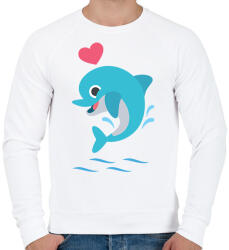printfashion Baby Delfin - Férfi pulóver - Fehér (2353121)