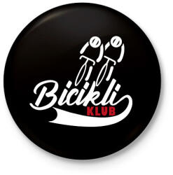 printfashion Bicikli Klub - Kitűző, hűtőmágnes - Fekete (16401622)