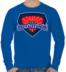 printfashion SUPEROSZIFŐ - Férfi pulóver - Királykék (11483976)
