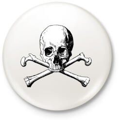 printfashion Kaloz Mintázat - Kitűző, hűtőmágnes - Fehér (3076851)